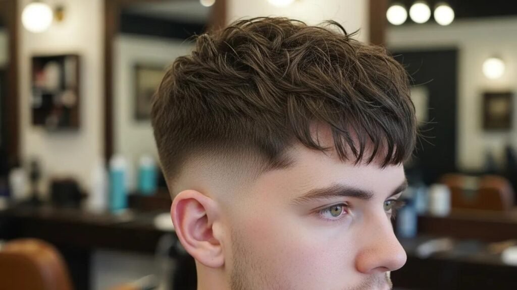 Textured crop hairstyle showcasing modern grooming trends in Washington DC